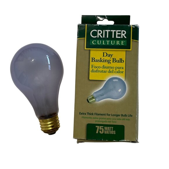Critter Culture 75 Watt Pet Reptile Day Basking Heat Lamp Frost Coated Bulb Only - Picture 1 of 14